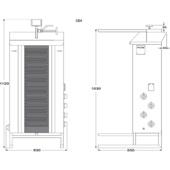 Potis CE4 Dönergrill / Gyrosgrill